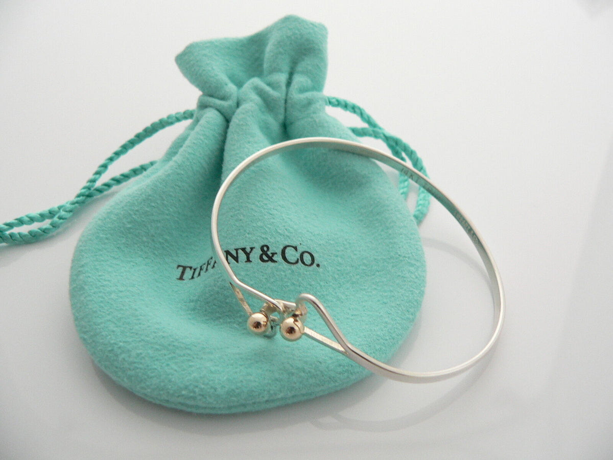 Quality Gold Sterling Silver 22mm Heart Locket Flexible Bangle Bracelet  QB988 - The Diamond Family