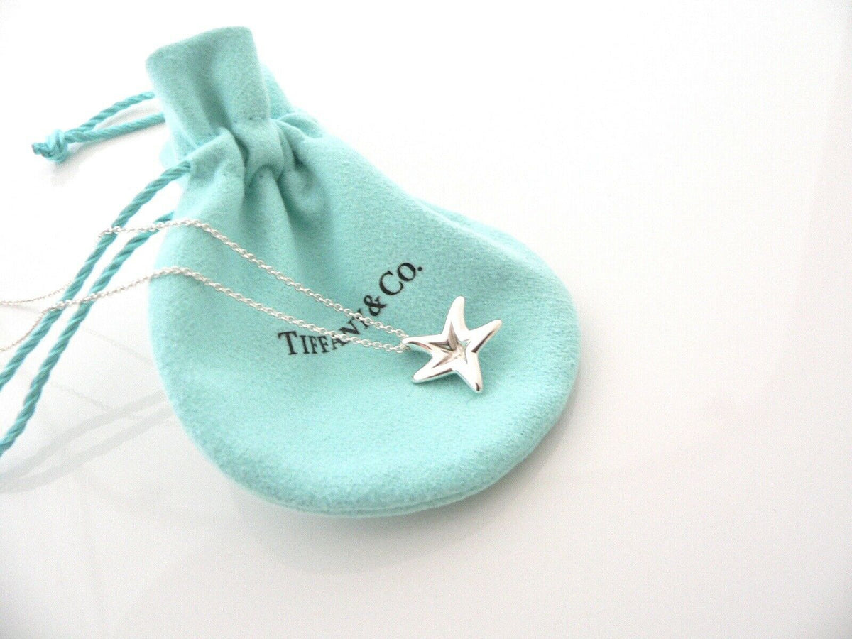 Tiffany & Co. & Peretti Starfish Pendant, fashion Sterling Silver, 16