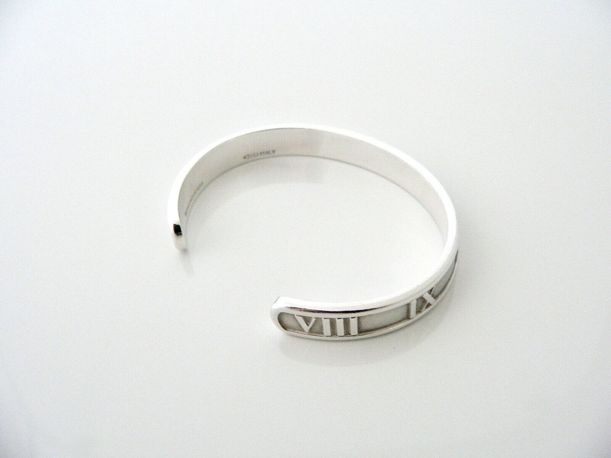 TIFFANY & CO. ATLAS ROMAN NUMERAL CUFF BRACELET ~STERLING SILVER~ – LeMay &  Co. Antiques