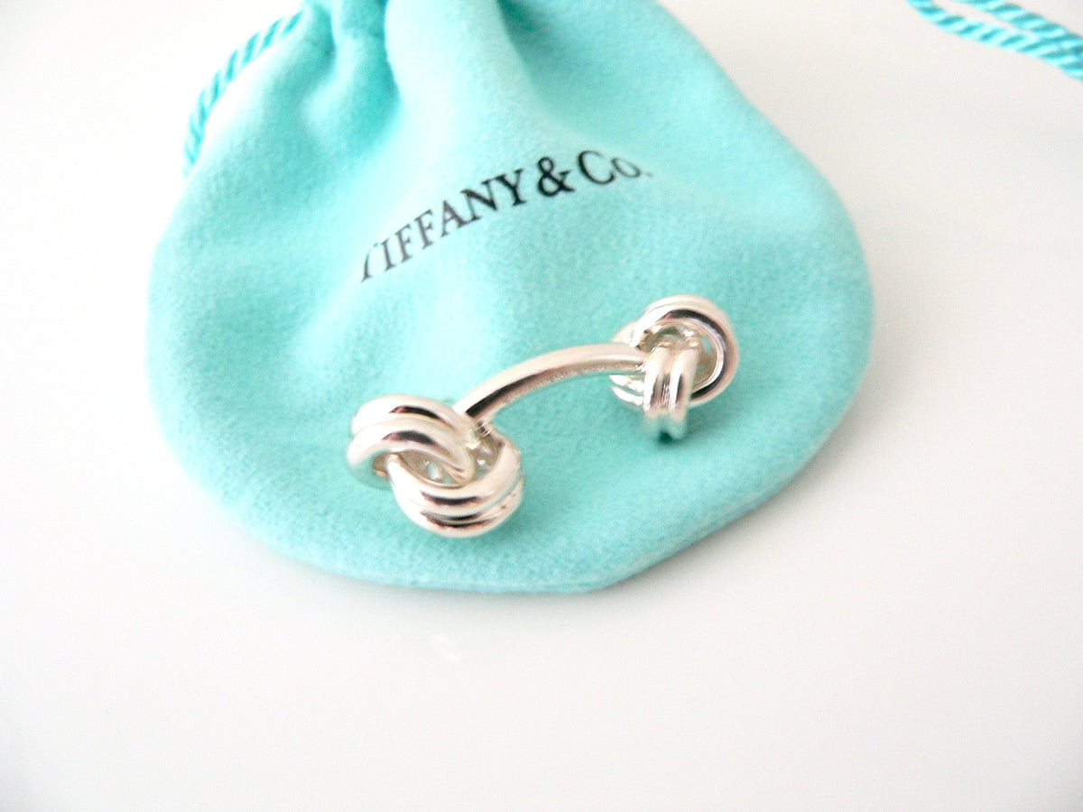 Tiffany silver store knot cufflinks