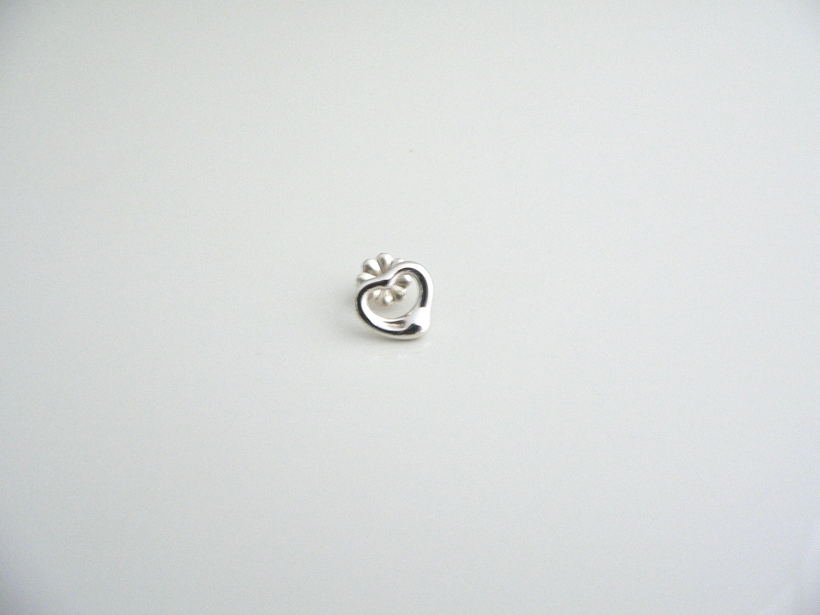 Tiffany & Co Heart SINGLE EARRING Sterling Silver Peretti Open Heart Piercing Parts Replacement