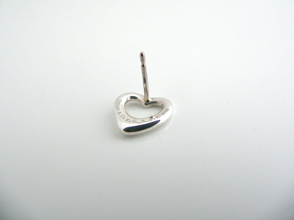 Tiffany & Co Heart SINGLE EARRING Sterling Silver Peretti Open Heart Piercing Parts Replacement