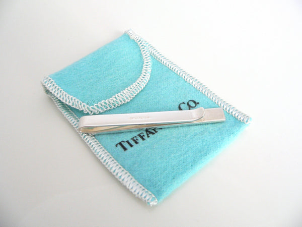 Tiffany & Co Tie Money Clip Silver Nautical Boater Sea Lover Man Jewelry Pouch