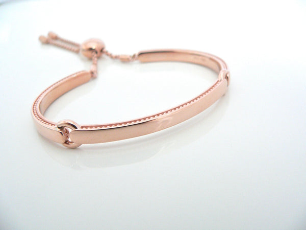 Links of London Rose Gold Vermeil Articulated Narrative Bracelet Bangle Adjustable Length MINT Never Used