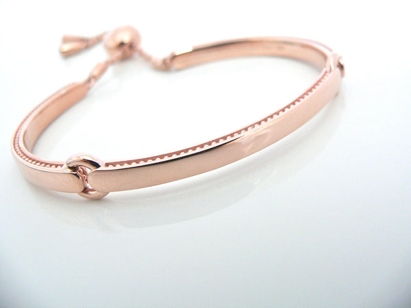 Links of London Rose Gold Vermeil Articulated Narrative Bracelet Bangle Adjustable Length MINT Never Used