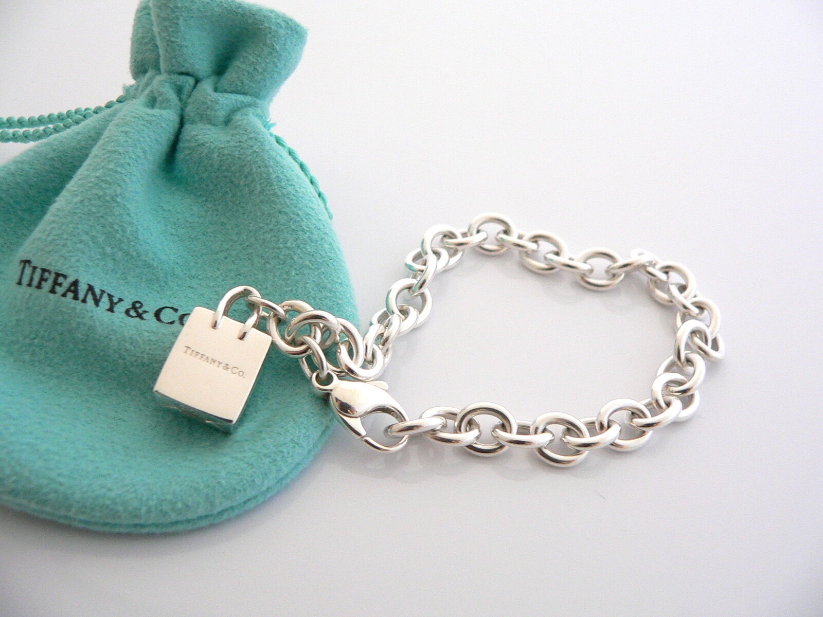 Silver bag charm bracelet