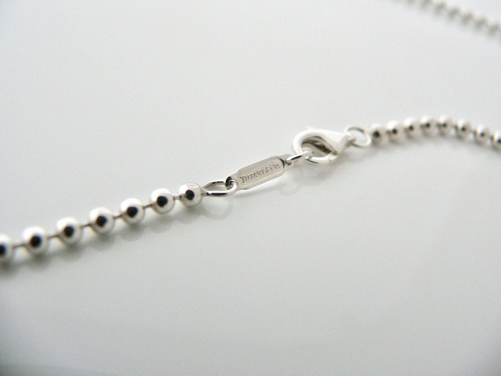 Sterling Silver Ball Bead Bar Necklace Chain 20 inches