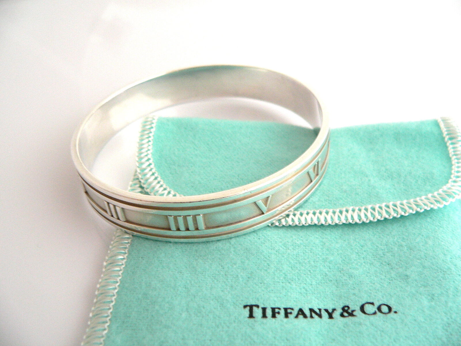 AUTHENTIC Tiffany & Co Ring WIDE Atlas Roman Numerals Ring 