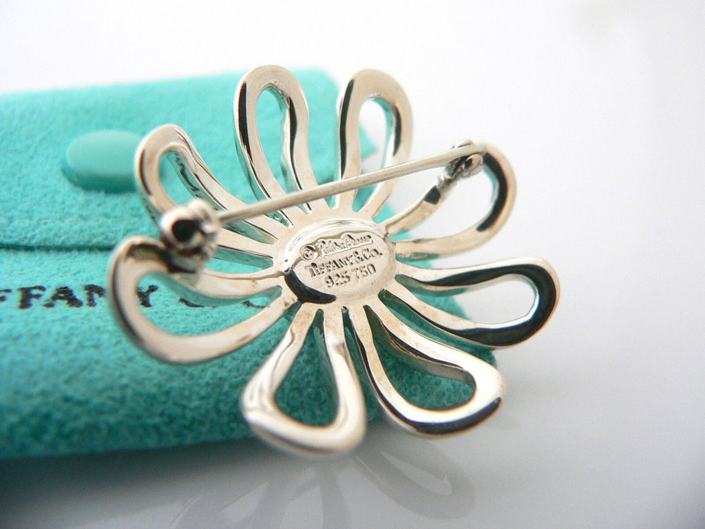 Tiffany & Co Silver 18K Gold Large Picasso Daisy Flower Brooch