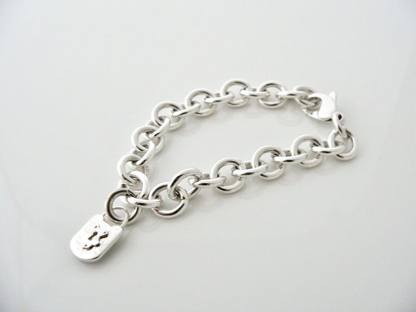 Tiffany and Co Return to Tiffany Sterling Silver Link Bracelet with Round  Pendant For Sale at 1stDibs | tiffany & co new york 925, tiffany & co  please return bracelet, please return