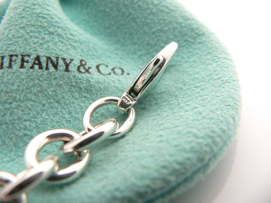 Tiffany & Co Silver 1837 Cross Bracelet Bangle Charm Clasp Gift Pouch Love Rare