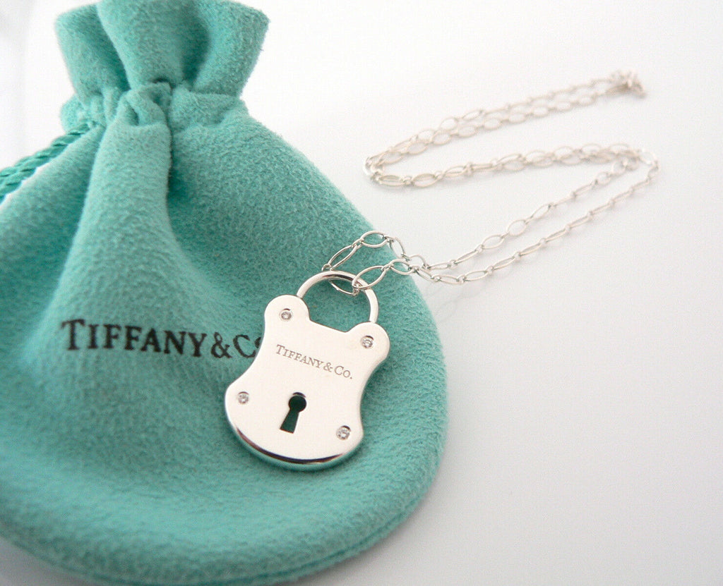Tiffany & Co. Sterling Silver Heart Padlock Necklace – I MISS YOU VINTAGE