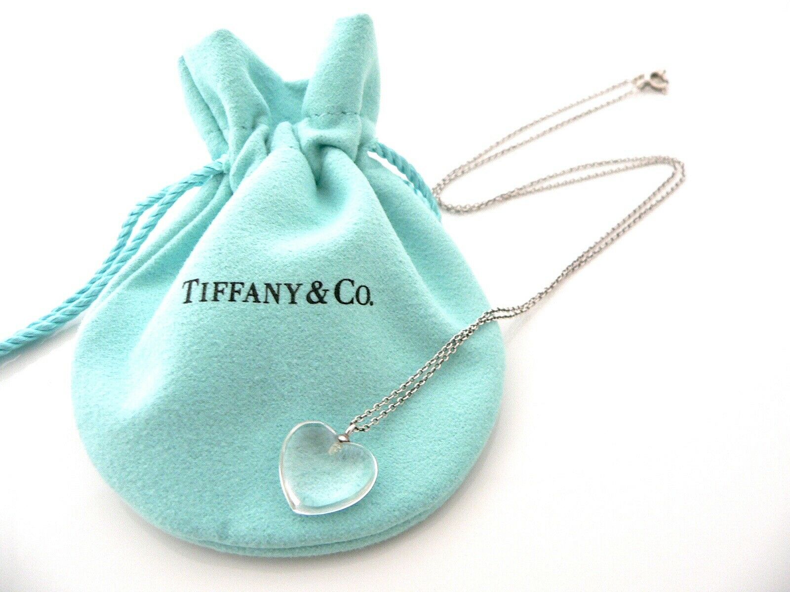 Tiffany & Co Sterling Silver Heart Tag Pendant Necklace – QUEEN MAY