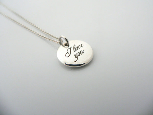 Tiffany & Co Silver I Love You Notes Necklace Pendant 19.6 Inch Longer Gift