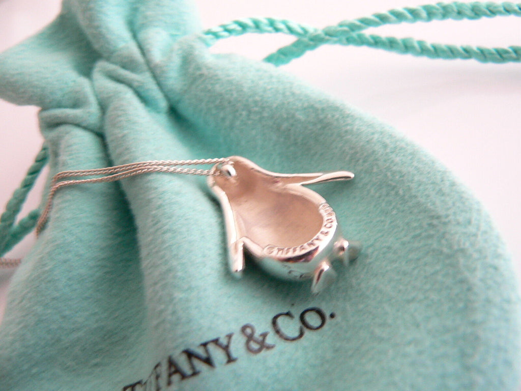 Tiffany & Co Silver Nature Penguin Bird Necklace Pendant Charm