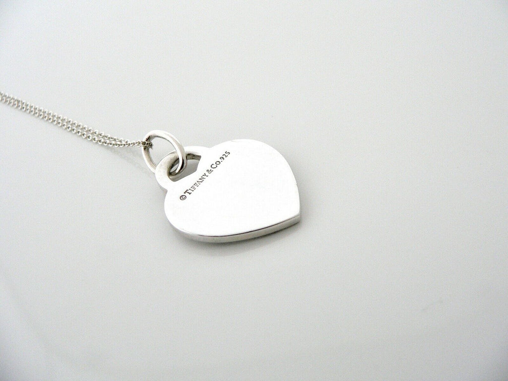 Tiffany & Co Silver 925 Solid Heart Pendant Necklace