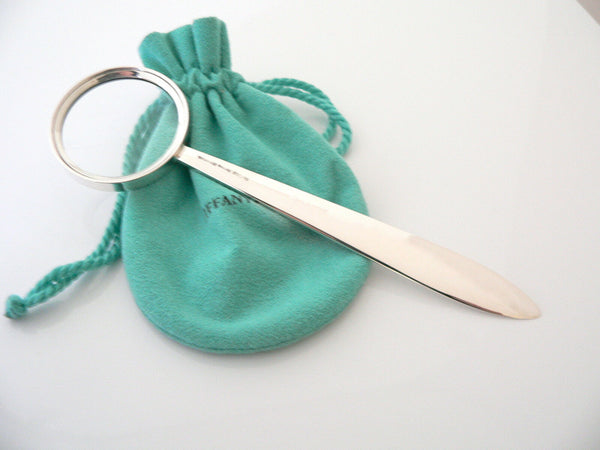 Tiffany & Co Silver Magnifying Glass Letter Opener Rare Office Corporate Gift