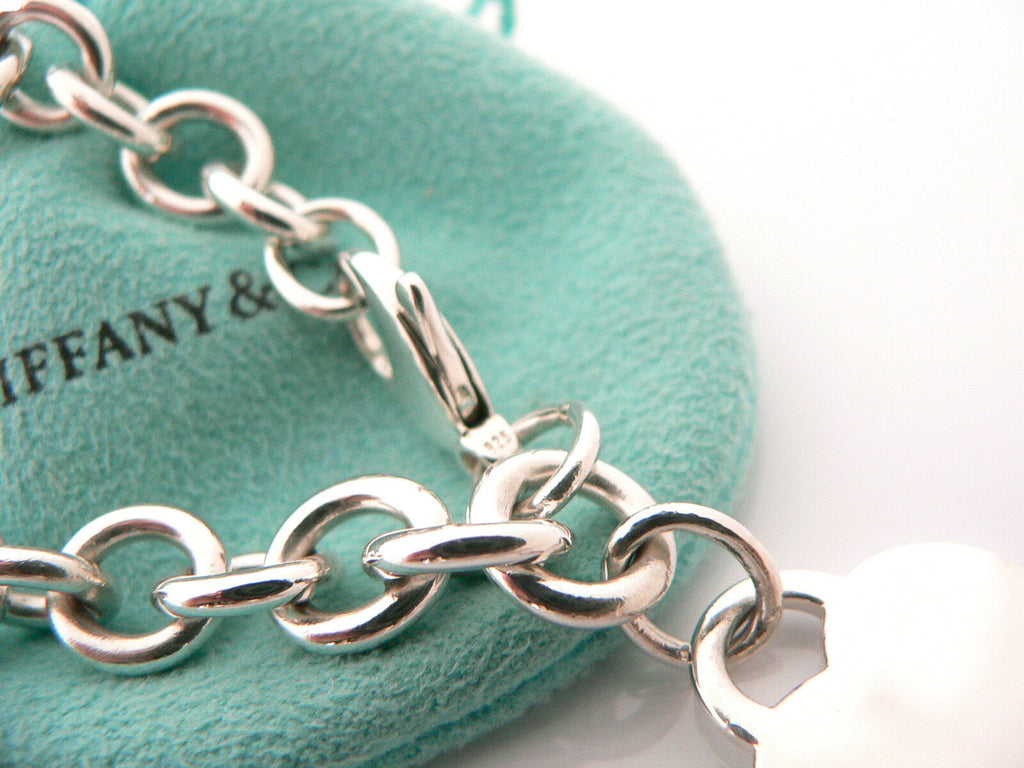 Tiffany & Co Silver Return to Tiffany Heart Tag Bracelet Bangle 8.5