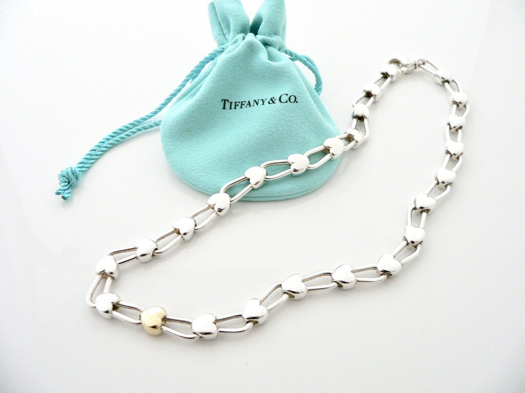 Tiffany & Co. Sterling Silver Padlock Heart Necklace 18
