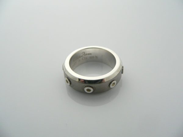 Tiffany & Co Silver Titanium Ring Picasso Turbo Band Sz 6 Gift Love Statement