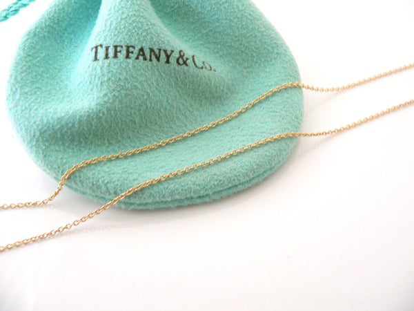 Tiffany & Co 18K Gold Gehry Nature Orchid Flower Necklace Pendant Chain Pouch