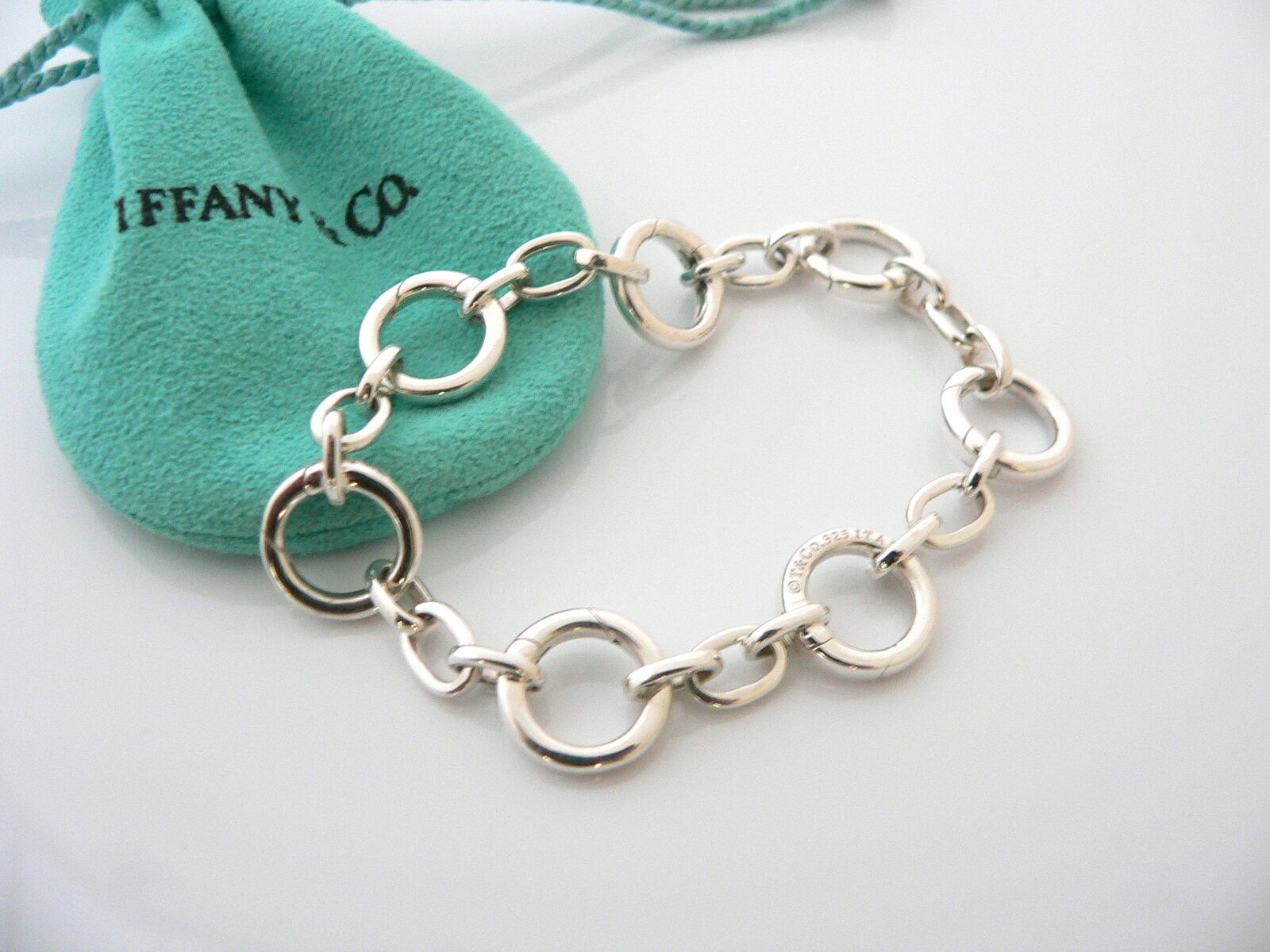 Tiffany Co Sterling Silver Return To Heart Padlock Lock Charm Bracelet |  eBay