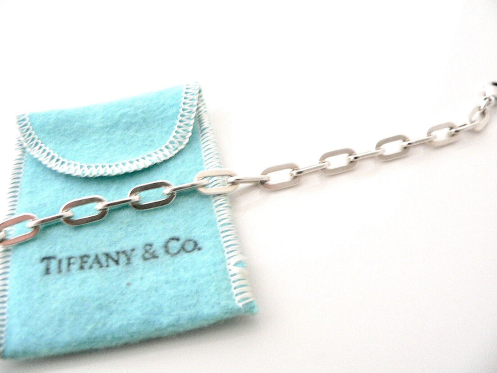 Tiffany & Co Silver Clasp Link Bracelet Charm Bangle Chain Gift Pouch Love