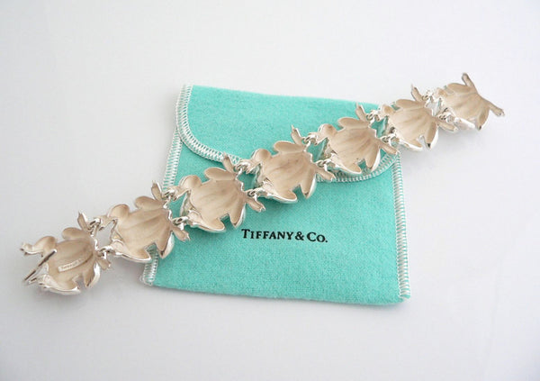 Tiffany & Co Frog Bracelet Silver Nature Link Bangle Clasp Love Gift Pouch Art