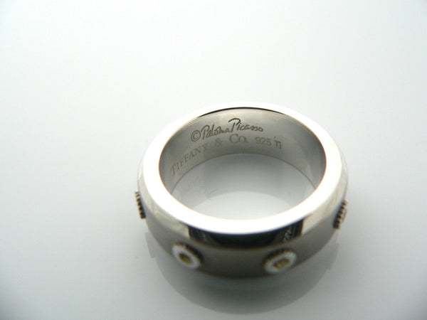 Tiffany & Co Silver Titanium Ring Picasso Turbo Band Sz 6 Gift Love Statement