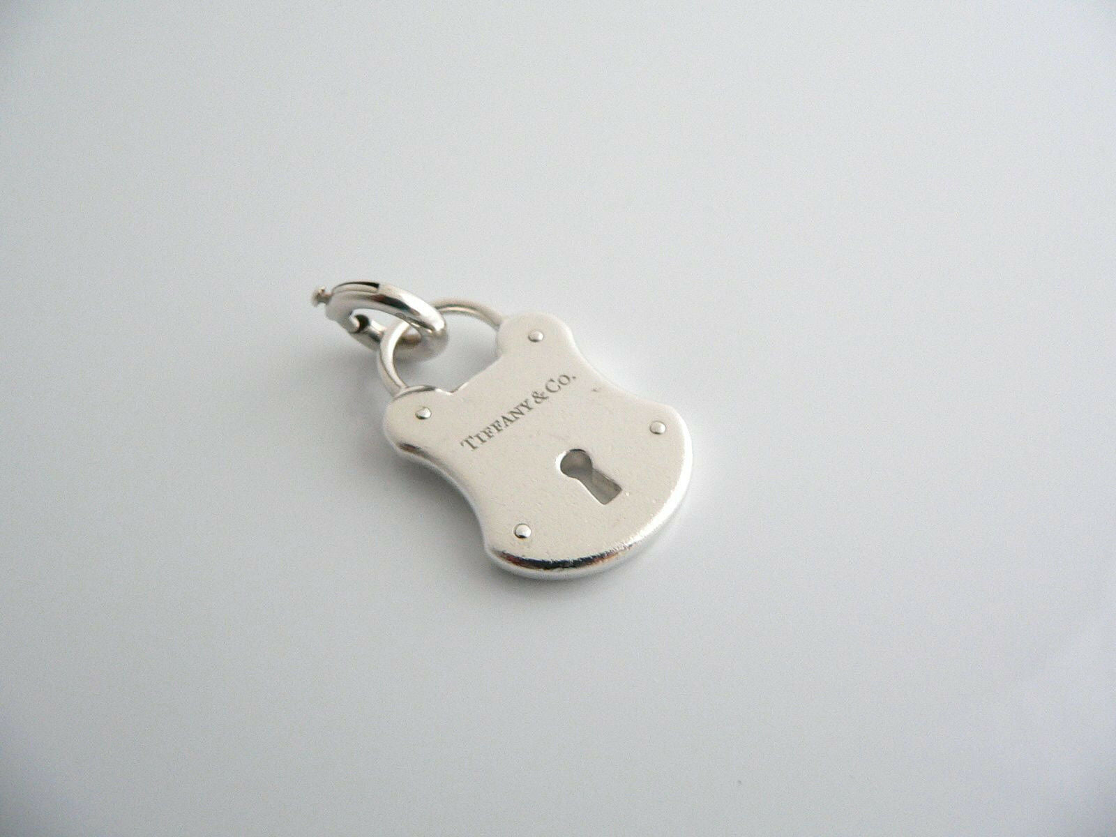 Tiffany & Co Silver Large Locks Key Hole Charm Pendant Clasp 4 Necklace Bracelet