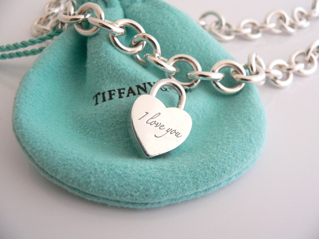Tiffany & Co. Sterling Silver Padlock Heart Necklace 24 — DeWitt's Diamond  & Gold Exchange