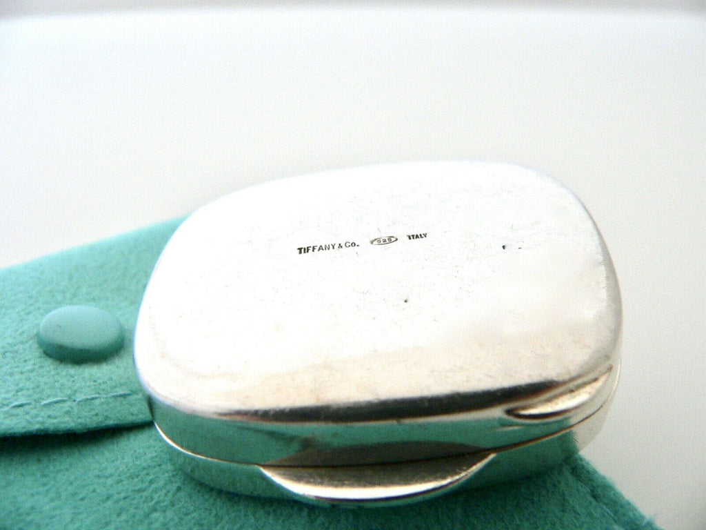 Tiffany & Co RARE Silver 1837 Circle Round Pill Box Container Case!