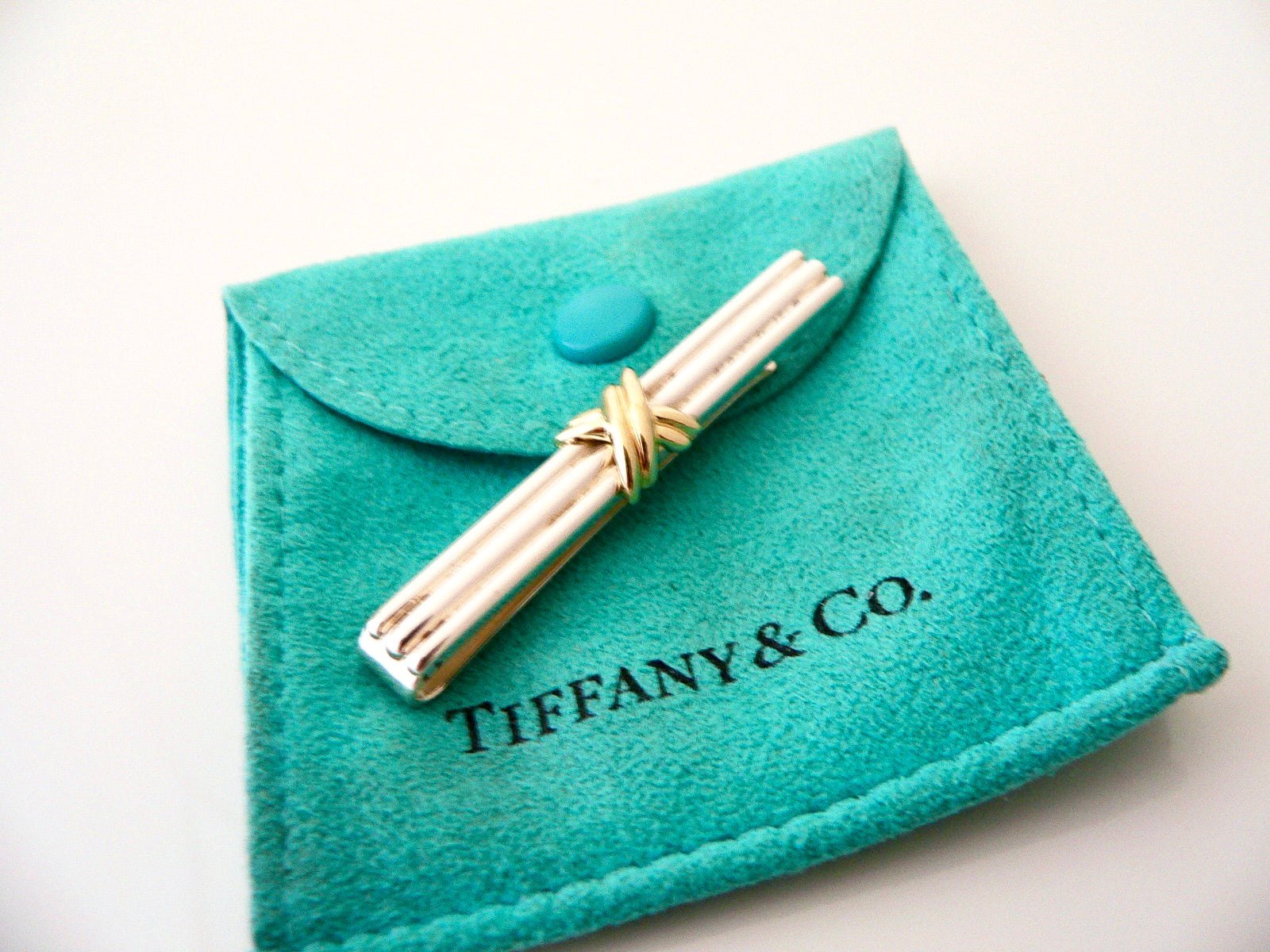Tiffany and Co. Gold Fish Hook Tie Clip