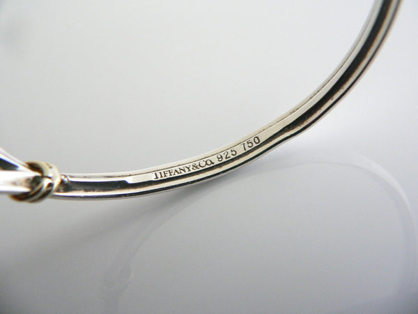 Tiffany & Co Hook & Eye Bangle Silver 18K Gold Loop Love Bracelet Gift T and Co