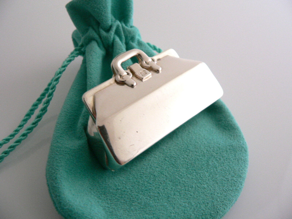 Tiffany & Co Silver Purse Handbag Pill Box Case Container Rare 