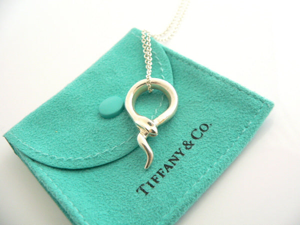 Tiffany & Co Snake Necklace Pendant Charm Chain Rare Gift Pouch Love Peretti