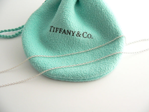 Tiffany & Co Silver Blue Chalcedony Fascination Bead Necklace Pendant Gift Pouch