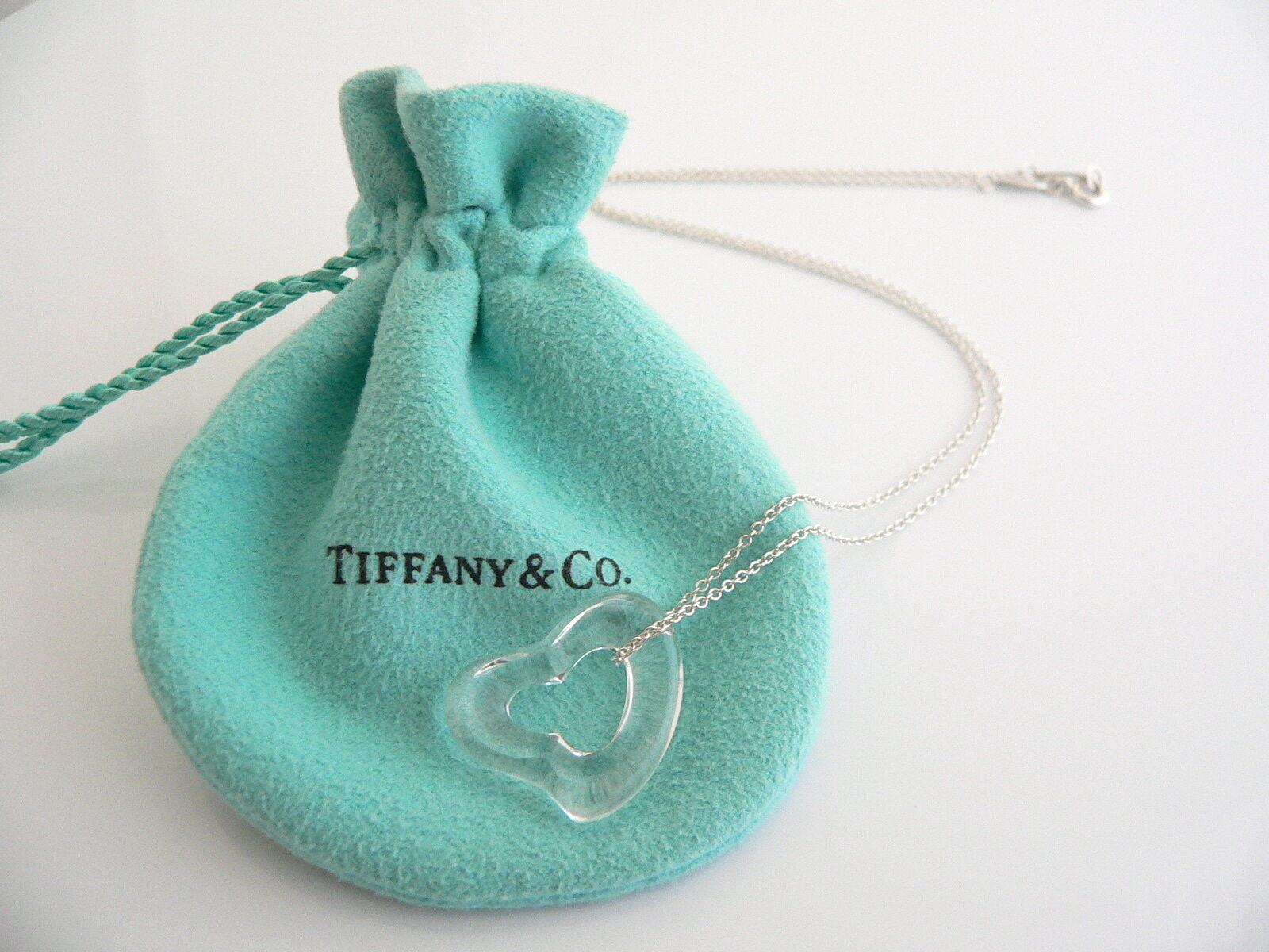 Tiffany and co open 2024 heart necklace