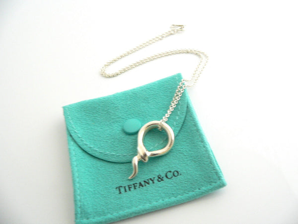 Tiffany & Co Snake Necklace Pendant Charm Chain Rare Gift Pouch Love Peretti