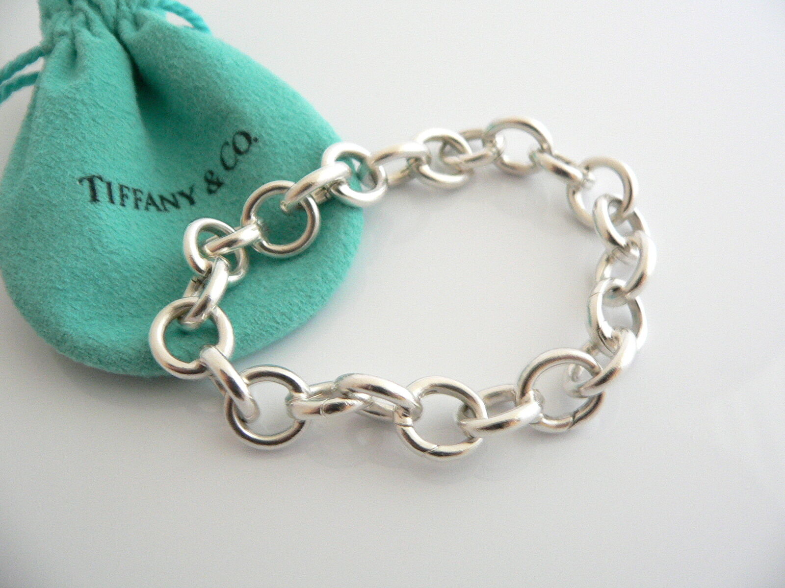 TIFFANY & Co, silver bracelet 925, mesh forçat, with fou… | Drouot.com