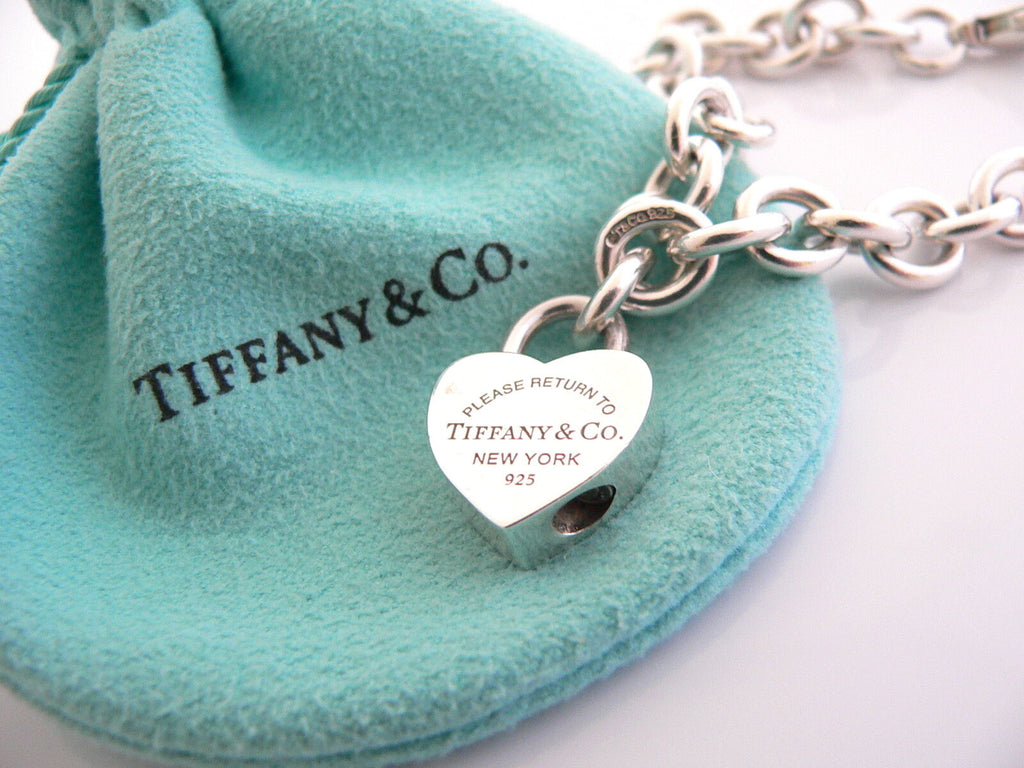 Tiffany & Co.Return to Heart Lock Pendant Necklace Sterling